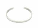 Silver Plain Solid Cuff Bangle 65mm