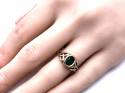 9ct Green CZ Celtic Style Ring