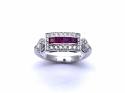 18ct White Gold Ruby & Diamond Ring