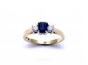 18ct Sapphire & Diamond 3 Stone Ring