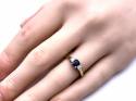 18ct Sapphire & Diamond 3 Stone Ring