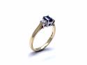 18ct Sapphire & Diamond 3 Stone Ring