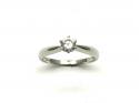 Platinum Diamond Solitaire Ring Est .50