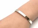 Silver Plain Solid Cuff Bangle 55mm