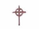 Silver CZ Fancy Cross Pendant 30 x 20mm