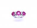 18ct White Gold Spinel & Diamond Ring