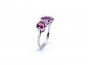 18ct White Gold Spinel & Diamond Ring