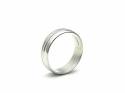 9ct White Gold Patterned Wedding Ring