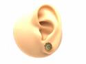 18ct Yellow Gold Emerald Stud Earrings