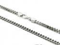 Silver Square Franco Chain 24 Inch