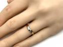 18ct 2 Colour Diamond Wishbone Ring