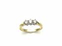 9ct Yellow Gold Diamond 3 Stone Ring