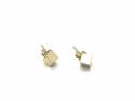 9ct Yellow Gold Cube Stud Earrings 7mm