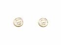 9ct Yellow Gold St Christopher Stud Earrings 10mm