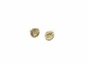 9ct Yellow Gold St Christopher Stud Earrings 7mm