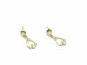 9ct Yellow Gold Claddagh Drop Stud Earrings 14mm