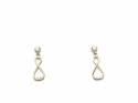 9ct Yellow Gold CZ Infinity Drop Stud Earrings