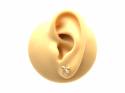 9ct Yellow Gold Bow Stud Earrings 10x6mm