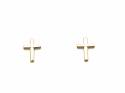 9ct Yellow Gold Cross Stud Earrings 10mm