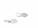 Silver Heart Padlock Drop Earrings