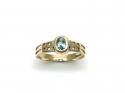 9ct Yellow Gold Blue Topaz Ring