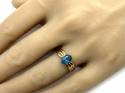 9ct Yellow Gold Blue Topaz Solitaire