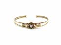 9ct Opal & Garnet Claddagh Bangle