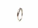 9ct White Gold Diamond Crossover Ring