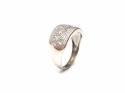 9ct White Gold Diamond Pave Ring