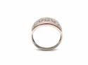 9ct White Gold Diamond Pave Ring