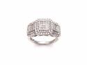 18ct White Gold Diamond Cluster Ring