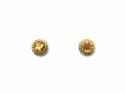 9ct Yellow Gold Citrine Stud Earrings