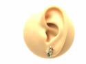 9ct Emerald & Diamond Stud Earrings