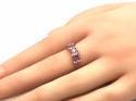 9ct Pink Sapphire & Diamond Ring