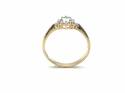 9ct Aquamarine & Diamond Ring