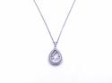 18ct White Gold Diamond Pendant & Chain