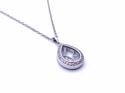 18ct White Gold Diamond Pendant & Chain