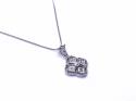 9ct Diamond Clover Pendant & Chain