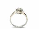 14ct White Gold CZ Cluster Ring