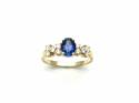 9ct Blue & White C.Z Ring