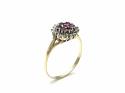 9ct Ruby & Diamond Cluster Ring