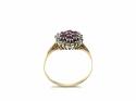 9ct Ruby & Diamond Cluster Ring