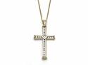 18ct Yellow Gold Diamond Cross & Chain