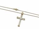 18ct Yellow Gold Diamond Cross & Chain