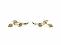 9ct Yellow Gold Leaf Ear Climbers