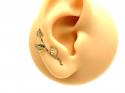 9ct Yellow Gold Leaf Ear Climbers