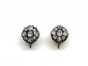 Diamond Cluster Earrings Est 1.33ct