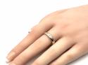 18ct 2 Colour Gold Diamond Band