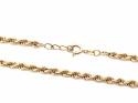 9ct Yellow Gold Rope Necklet 18 Inch