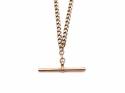9ct Yellow Gold T- Bar Curb Necklet